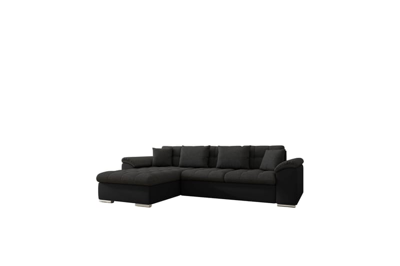 Camior Sofa med Divan 3-seter - Svart - Møbler - Sofaer - Sofa med sjeselong