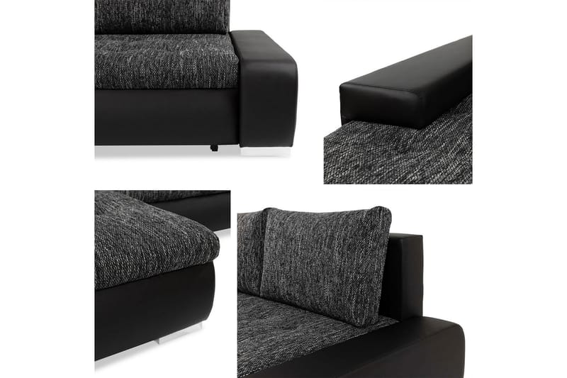 Cerys Sofa med Divan 3-seter - Grå - Møbler - Sofaer - Sofa med sjeselong