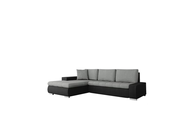 Cerys Sofa med Divan 3-seter - Svart/Grå - Møbler - Sofaer - Sofa med sjeselong