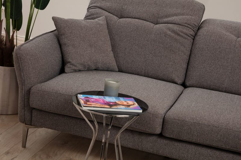 Chandara Sofa med Divan 3-seter - Grå - Møbler - Sofaer - Sofa med sjeselong