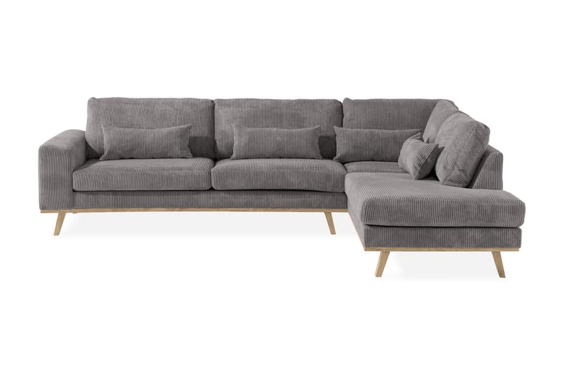 Copenhagen 2,5-seter Sofa Cordfløyel - Grå - Møbler - Sofaer - Sofa med sjeselong