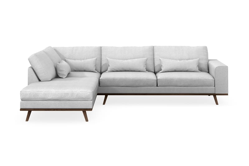 Copenhagen 2,5-seters L-Sofa Lin - Lysegrå - Sofa med sjeselong - 2 seters sofa med divan