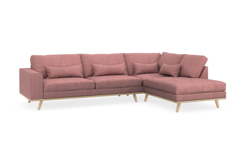 Copenhagen 2,5-seters L-Sofa Lin - Lyserød - Møbler - Sofaer - Sofa med sjeselong