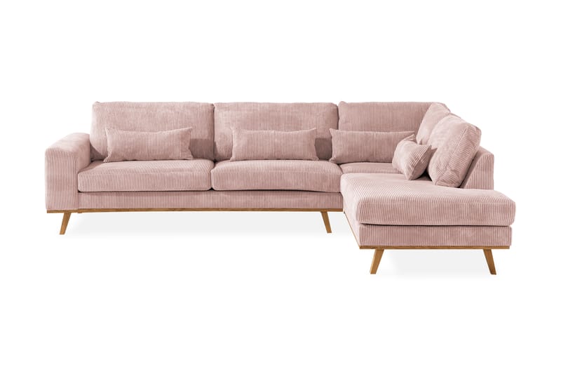 Copenhagen 2,5-seters L-Sofa - Rosa/Eik - Møbler - Sofaer - Sofa med sjeselong