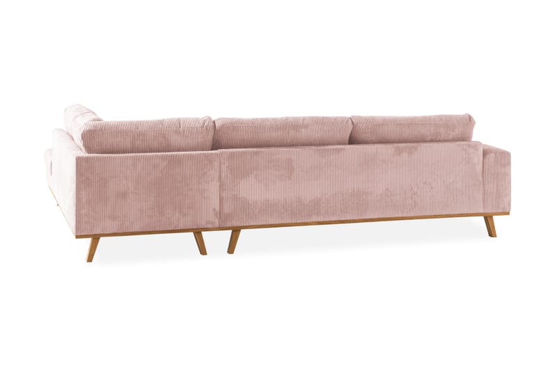 Copenhagen 2,5-seters L-Sofa - Rosa/Eik - Møbler - Sofaer - Sofa med sjeselong