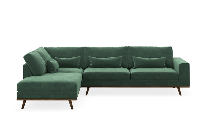 Copenhagen 2,5-seters L-Sofa Venstre Lin - Sofa med sjeselong - Skinnsofaer - 2 seters sofa med divan - 3 seters sofa med divan - 4 seters sofa med divan - Fløyel sofaer