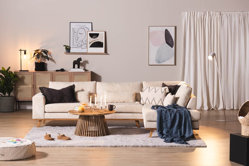 Copenhagen 4-seters L Sofa Manchester 291 cm bred - Beige - Møbler - Sofaer - Sofa med sjeselong