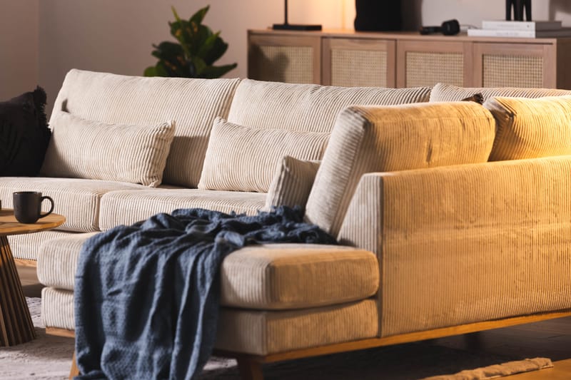 Copenhagen 4-seters L Sofa Manchester 291 cm bred - Beige - Møbler - Sofaer - Sofa med sjeselong