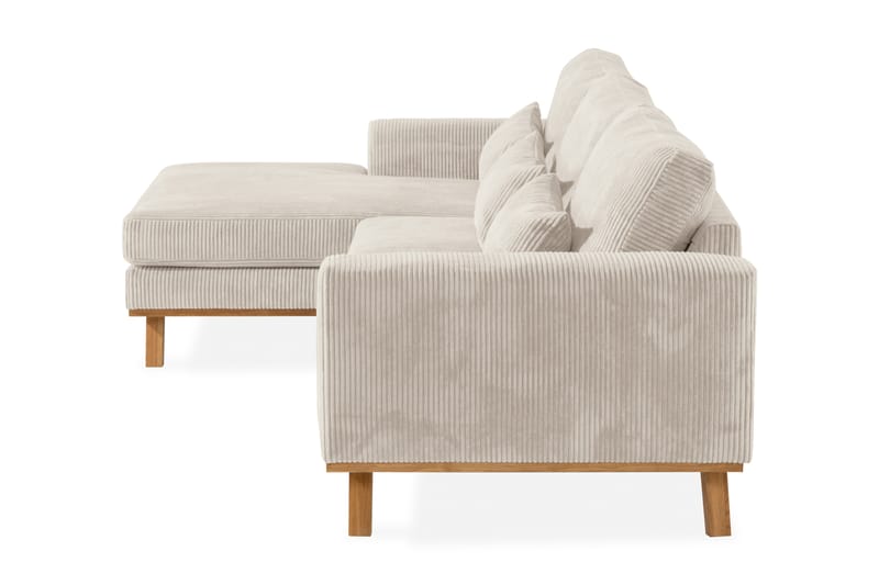 Copenhagen 4-seters L Sofa Manchester Divan Venstre - Beige - Møbler - Sofaer - Sofa med sjeselong