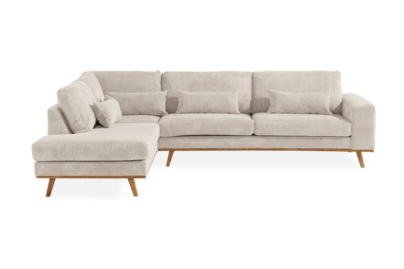 Copenhagen 4-seters L Sofa Manchester Sjeselong Venstre - Beige - Møbler - Sofaer - Sofa med sjeselong