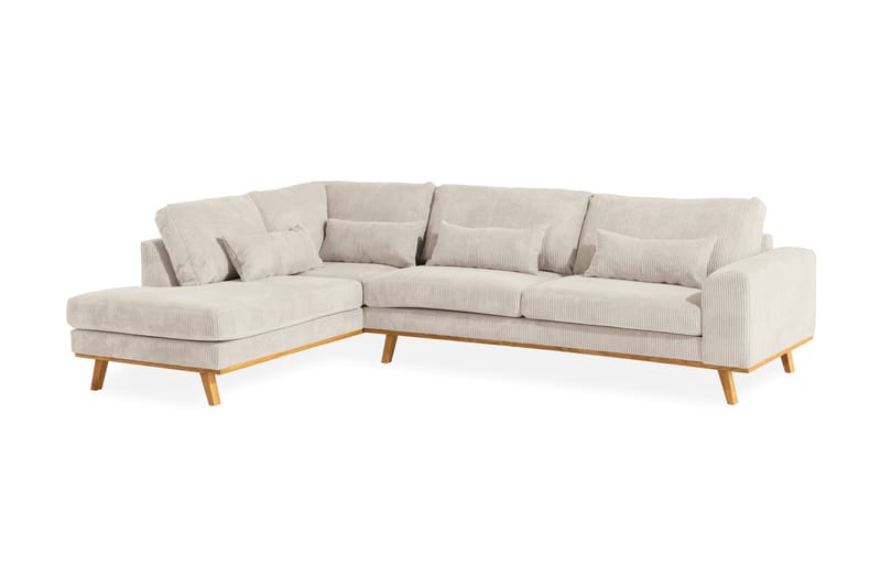 Copenhagen 4-seters L Sofa Manchester Sjeselong Venstre - Beige - Møbler - Sofaer - Sofa med sjeselong