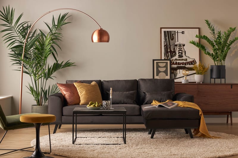 Copenhagen Compact L Sofa Vendbar Divan Høyre - Grå - Møbler - Sofaer - Sofa med sjeselong