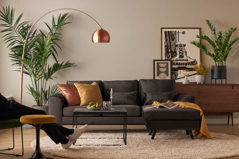 Copenhagen Compact L Sofa Vendbar Divan Høyre - Grå - Møbler - Sofaer - Sofa med sjeselong