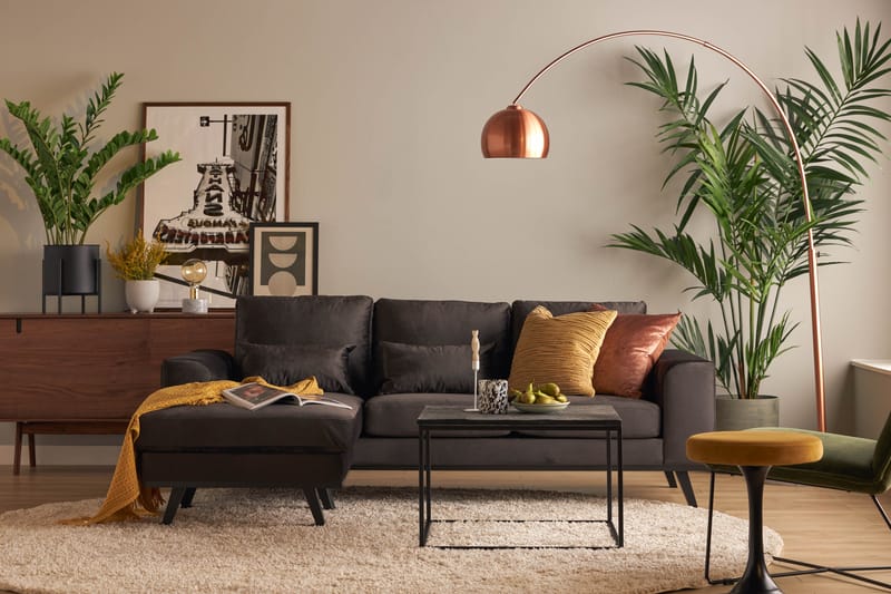 Copenhagen Compact L Sofa Vendbar Divan Høyre - Grå - Møbler - Sofaer - Sofa med sjeselong