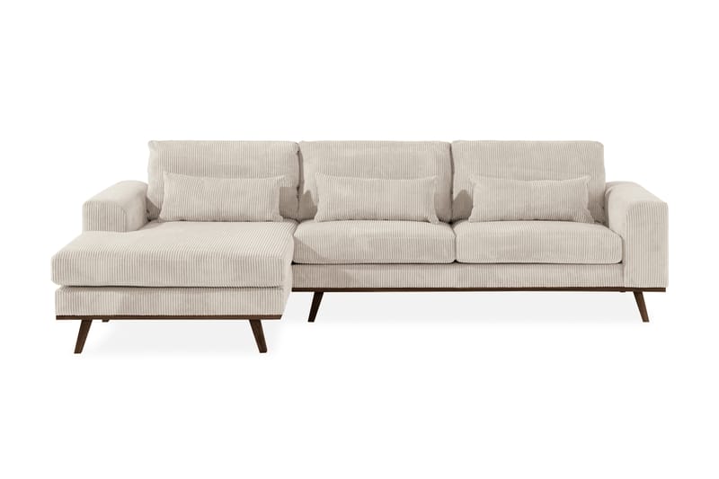 Copenhagen Divansofa Cordfløyel - Beige - Møbler - Sofaer - Sofa med sjeselong