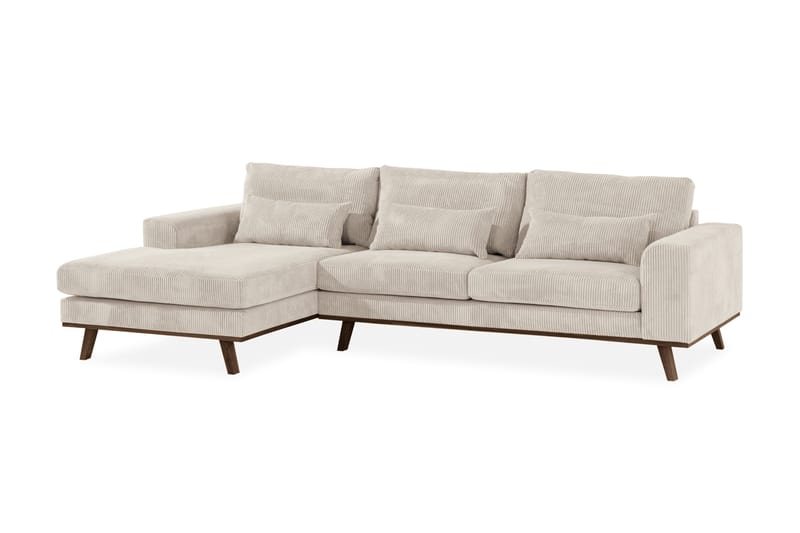 Copenhagen Divansofa Cordfløyel - Beige - Møbler - Sofaer - Sofa med sjeselong