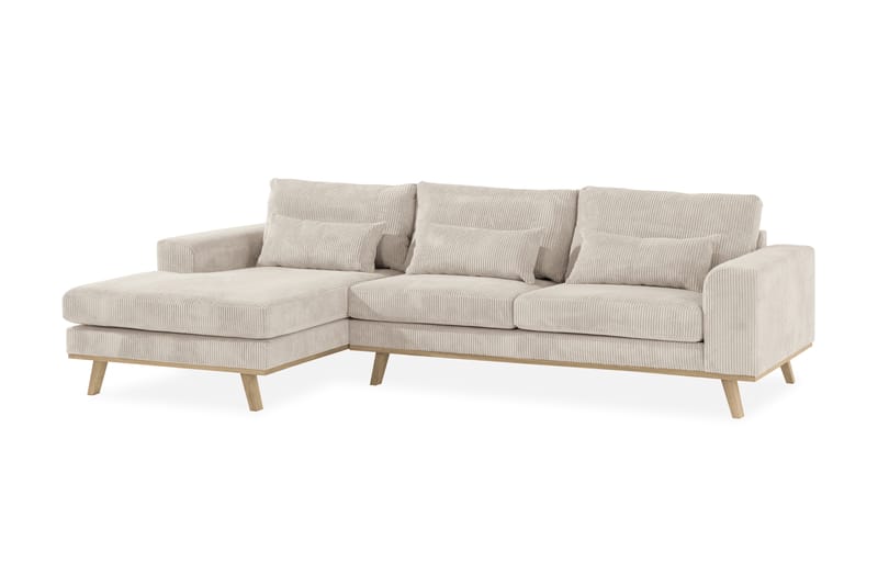 Copenhagen Divansofa Cordfløyel - Beige - Møbler - Sofaer - Sofa med sjeselong