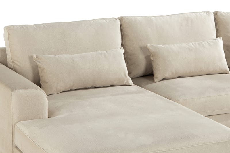 Copenhagen Divansofa Fløyel - Beige - Møbler - Sofaer - Sofa med sjeselong