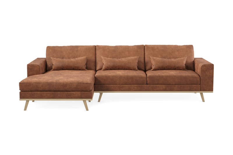 Copenhagen Divansofa Lin - Brun - Møbler - Sofaer - Sofa med sjeselong