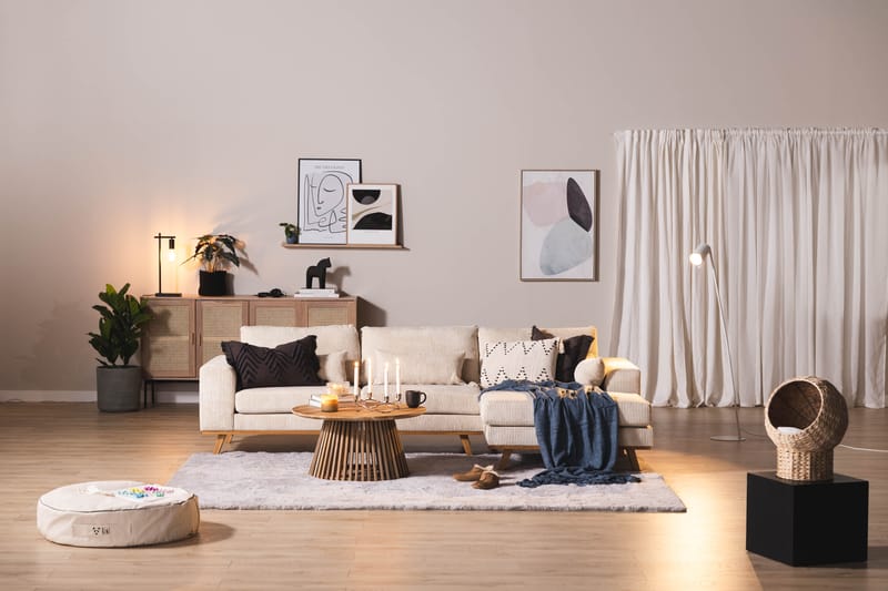 Copenhagen Dyp Divansofa Manchester - Beige - Møbler - Sofaer - Sofa med sjeselong