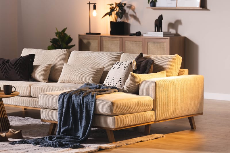 Copenhagen Dyp Divansofa Manchester - Beige - Møbler - Sofaer - Sofa med sjeselong