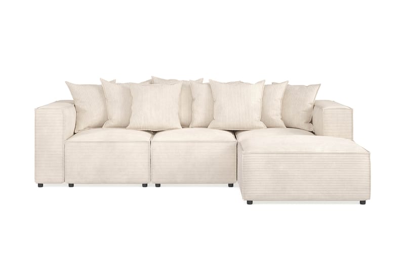 Cubo Dyp L-Sofa 3-seter Divan Venstre - Beige - Møbler - Sofaer - Sofa med sjeselong