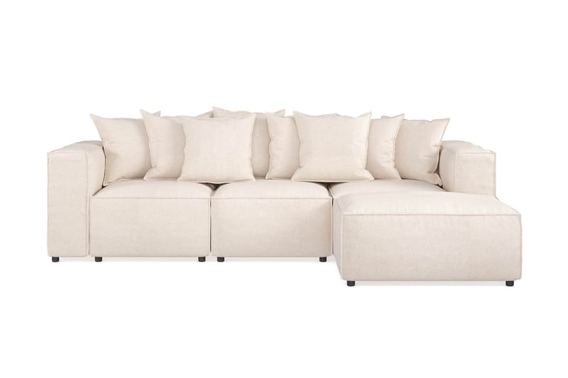 Cubo Dyp Sofa 3-seters med Divan 296 cm bred - Beige - Møbler - Sofaer - Sofa med sjeselong