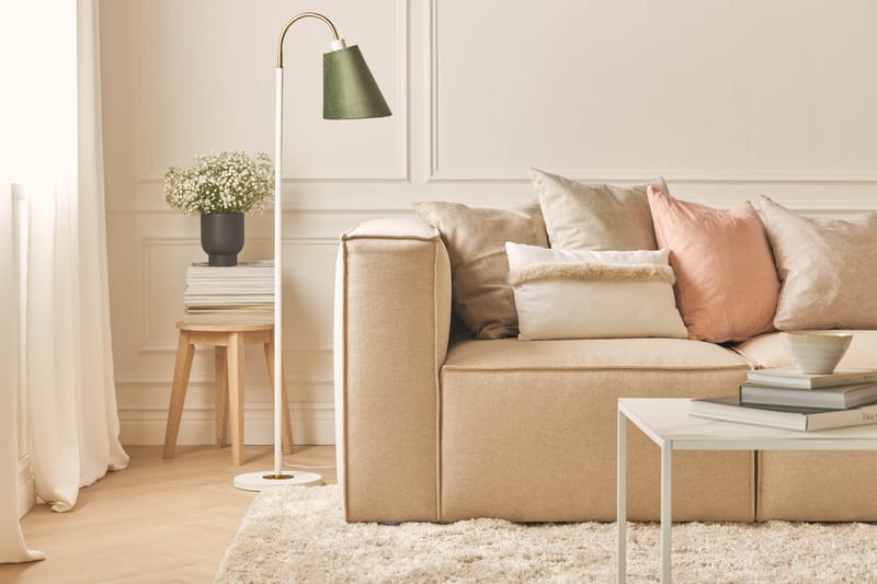 Cubo Dyp Sofa 3-seters med Divan 296 cm bred - Beige - Møbler - Sofaer - Sofa med sjeselong