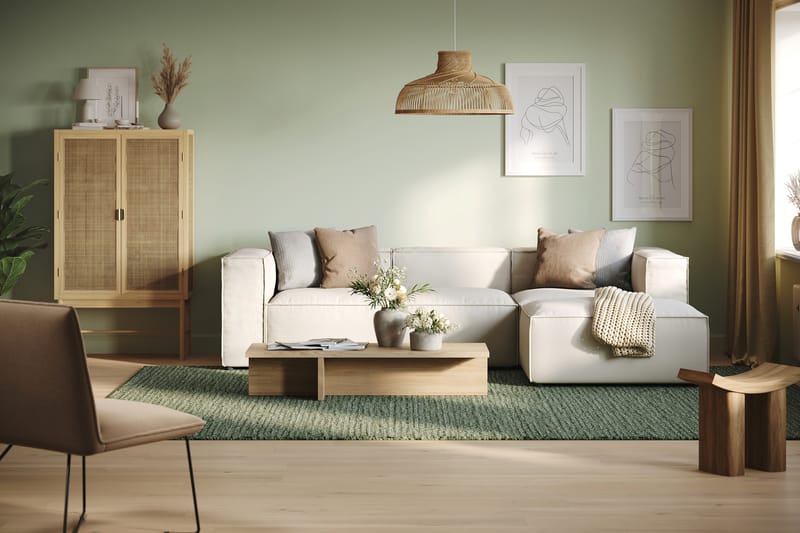 Cubo L-sofa Vendbar - Beige - Møbler - Sofaer - Sofa med sjeselong