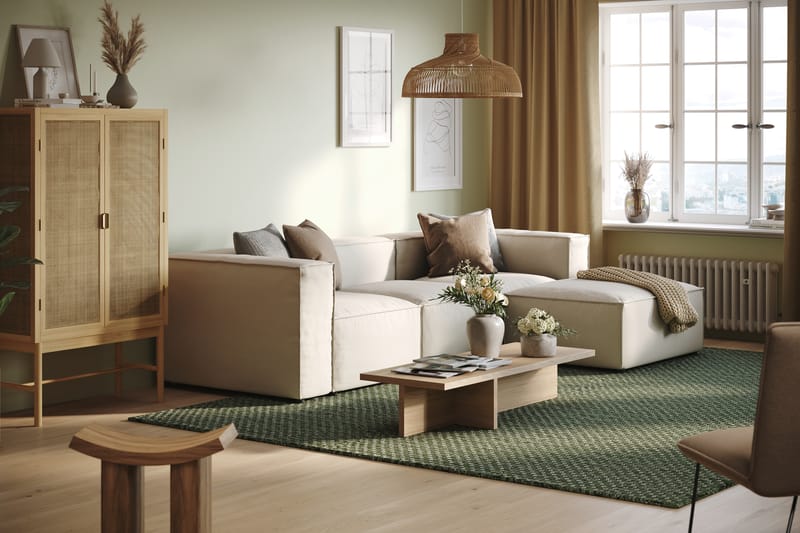 Cubo L-sofa Vendbar - Beige - Møbler - Sofaer - Sofa med sjeselong