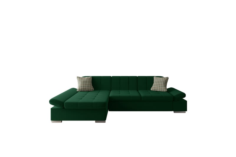 Djerra Sofa med Divan 3-seter - Grønn - Møbler - Sofaer - Sofa med sjeselong