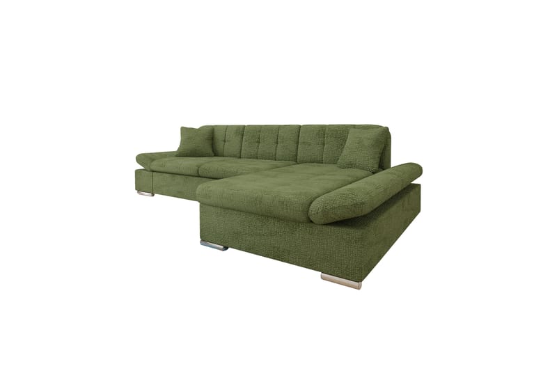 Djerra Sofa med Divan 3-seter - Grønn - Møbler - Sofaer - Sofa med sjeselong