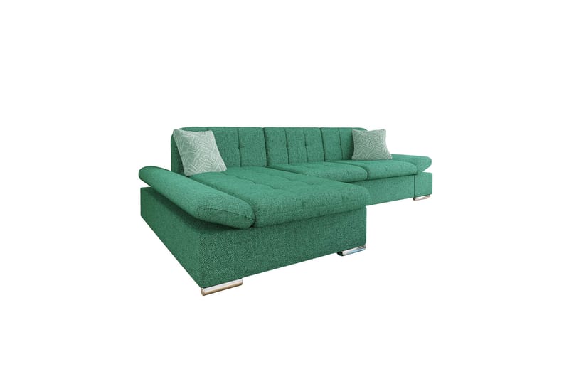 Djerra Sofa med Divan 3-seter - Grønn - Møbler - Sofaer - Sofa med sjeselong