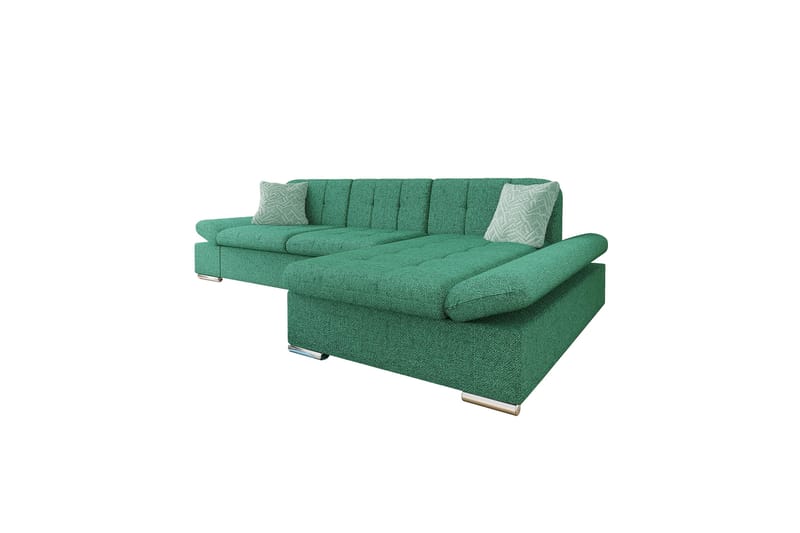 Djerra Sofa med Divan 3-seter - Grønn - Møbler - Sofaer - Sofa med sjeselong