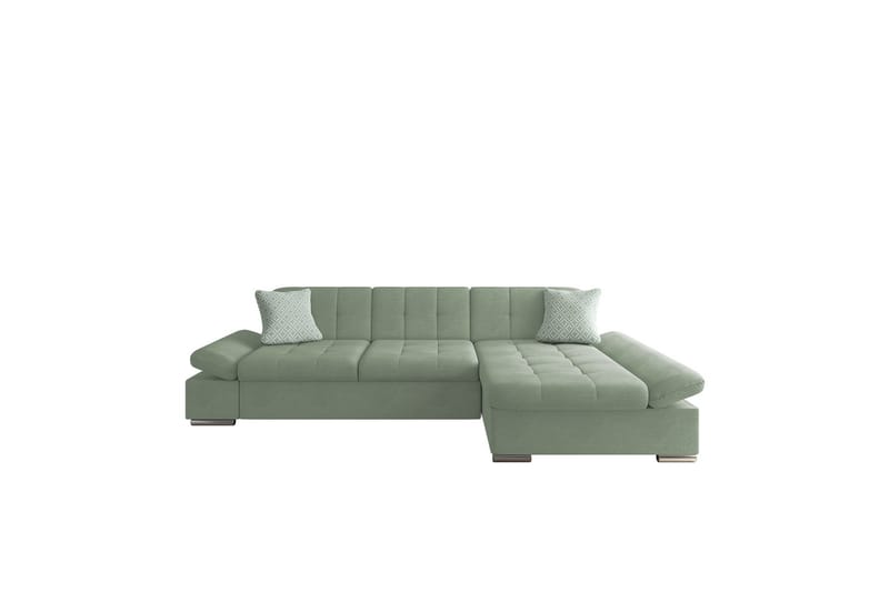 Djerra Sofa med Divan 3-seter - Grønn - Møbler - Sofaer - Sofa med sjeselong