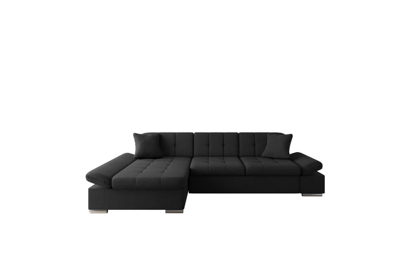 Djerra Sofa med Divan 3-seter - Svart - Møbler - Sofaer - Sofa med sjeselong