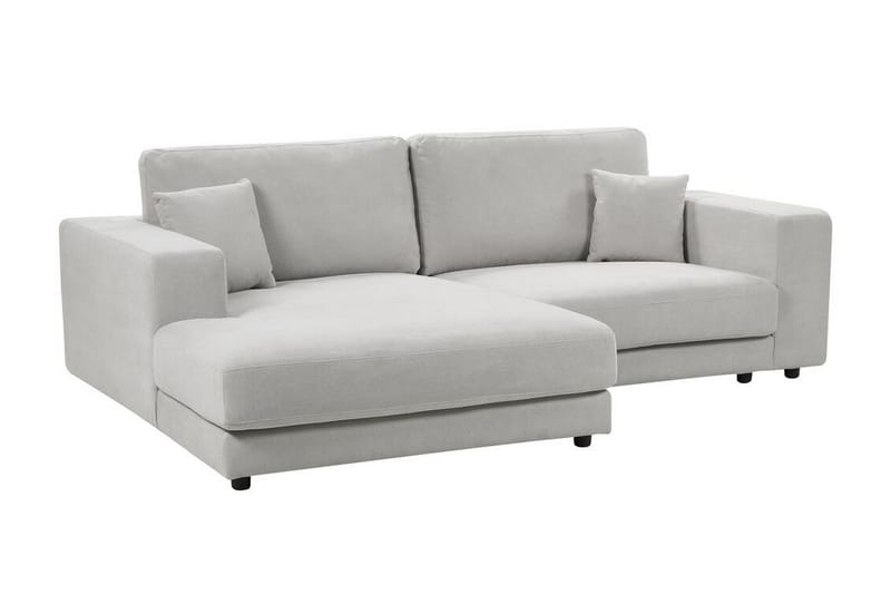 Ersi Sofa med Sjeselong 3-seter - Grå/Svart - Møbler - Sofaer - Sofa med sjeselong