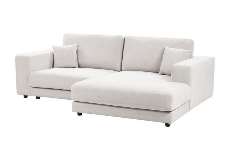 Ersi Sofa med Sjeselong 3-seter - Hvit/Svart - Møbler - Sofaer - Sofa med sjeselong