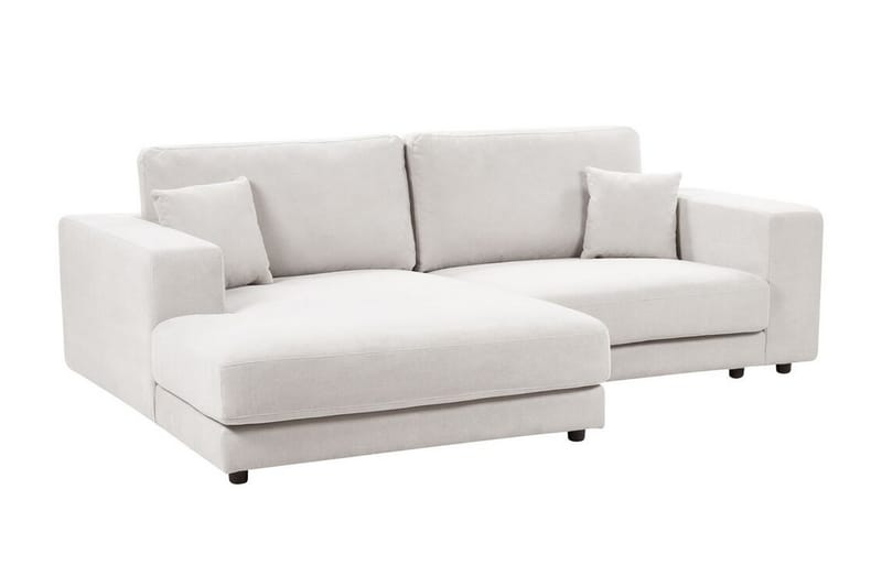 Ersi Sofa med Sjeselong 3-seter - Hvit/Svart - Møbler - Sofaer - Sofa med sjeselong