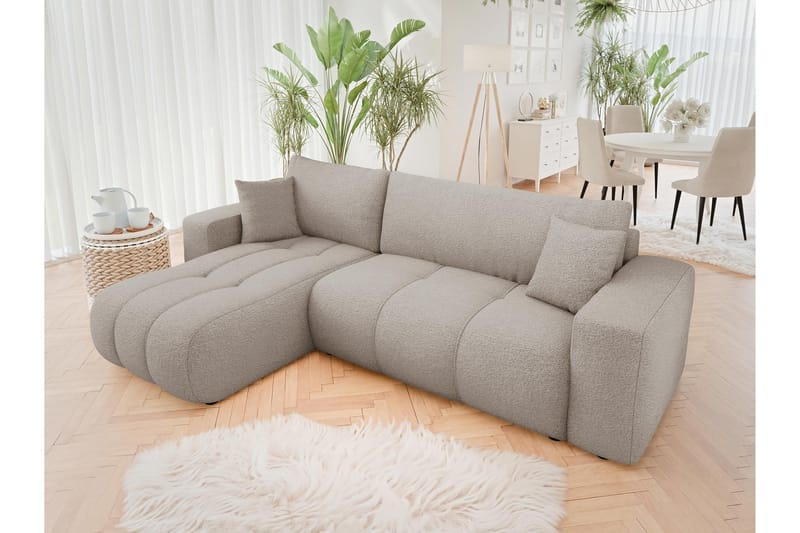 Flo Sofa med Divan 3-seter - Beige - Møbler - Sofaer - Sofa med sjeselong