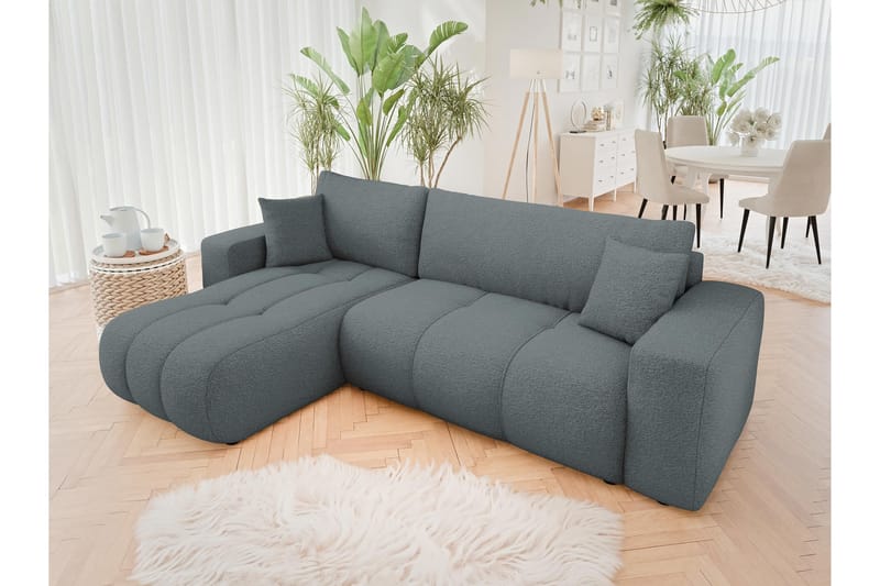 Flo Sofa med Divan 3-seter - Grå - Møbler - Sofaer - Sofa med sjeselong