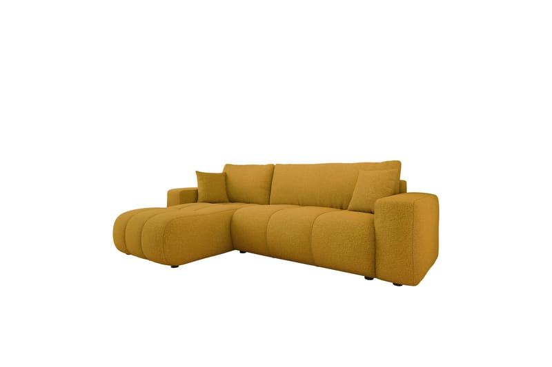 Flo Sofa med Divan 3-seter - Gul - Møbler - Sofaer - Sofa med sjeselong