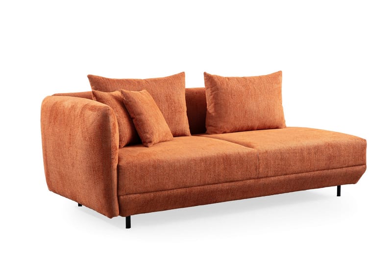 Floransa 4-seters Sofa med Divan - Oransje - Møbler - Sofaer - Sofa med sjeselong