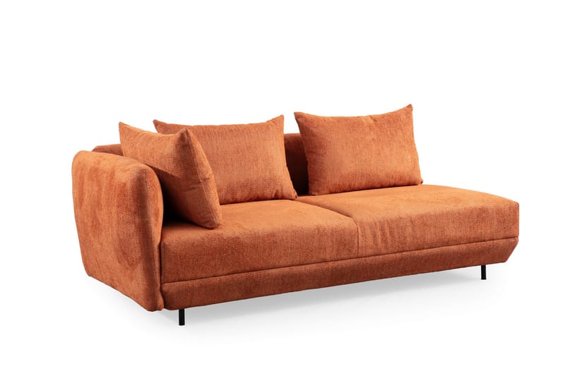 Floransa 4-seters Sofa med Divan - Oransje - Møbler - Sofaer - Sofa med sjeselong