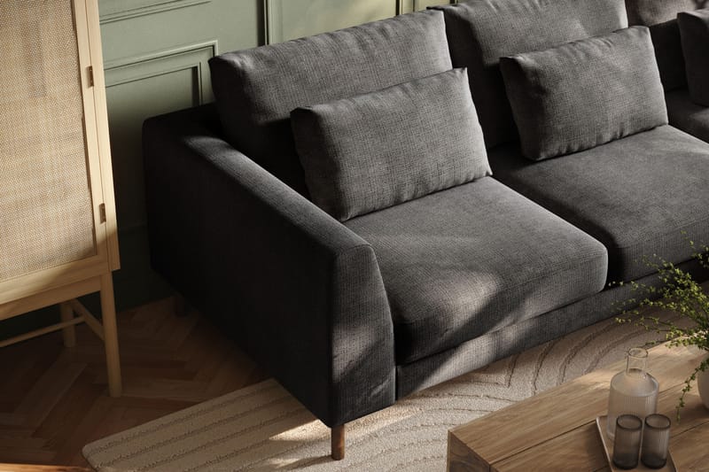 Florenz 3-seters Sofa med Divan Høyre - Grå - Møbler - Sofaer - Sofa med sjeselong