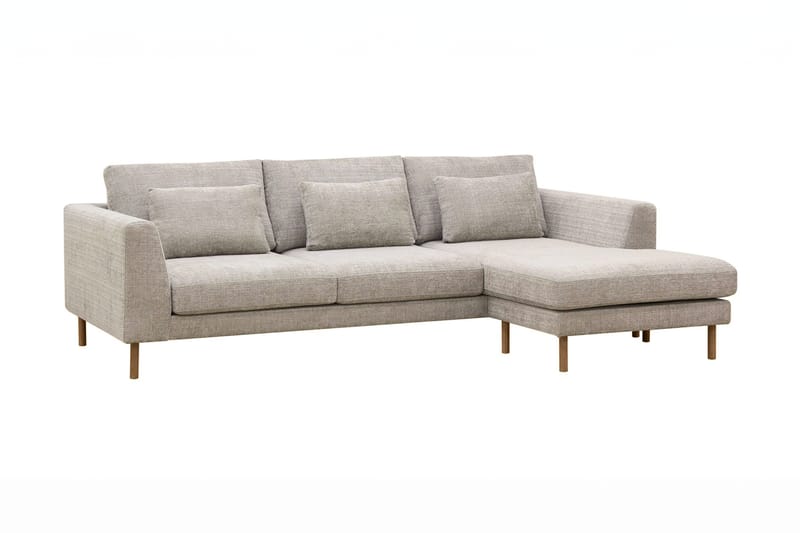 Florenz 3-seters Sofa med Divan Høyre - Grå/Beige - Møbler - Sofaer - Sofa med sjeselong