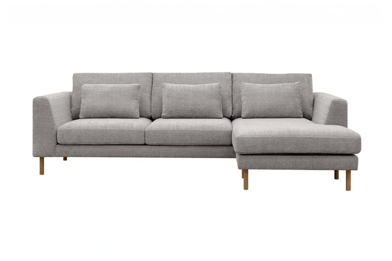 Florenz 3-seters Sofa med Divan Høyre - Lysegrå - Møbler - Sofaer - Sofa med sjeselong