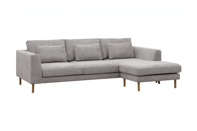 Florenz 3-seters Sofa med Divan Høyre - Lysegrå - Møbler - Sofaer - Sofa med sjeselong