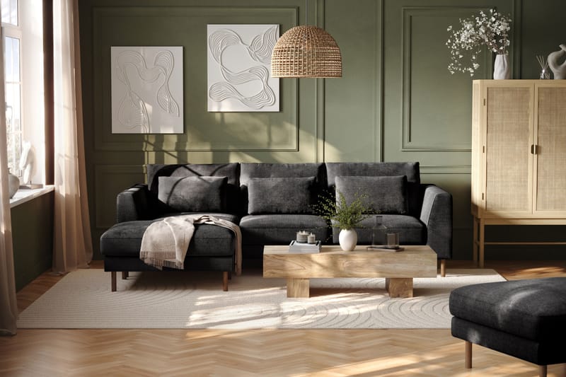 Florenz 3-seters Sofa med Divan Venstre - Grå - Møbler - Sofaer - Sofa med sjeselong