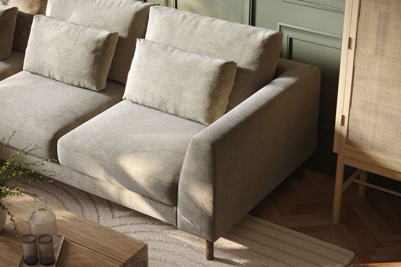 Florenz 3-seters Sofa med Divan Venstre - Grå/Beige - Møbler - Sofaer - Sofa med sjeselong